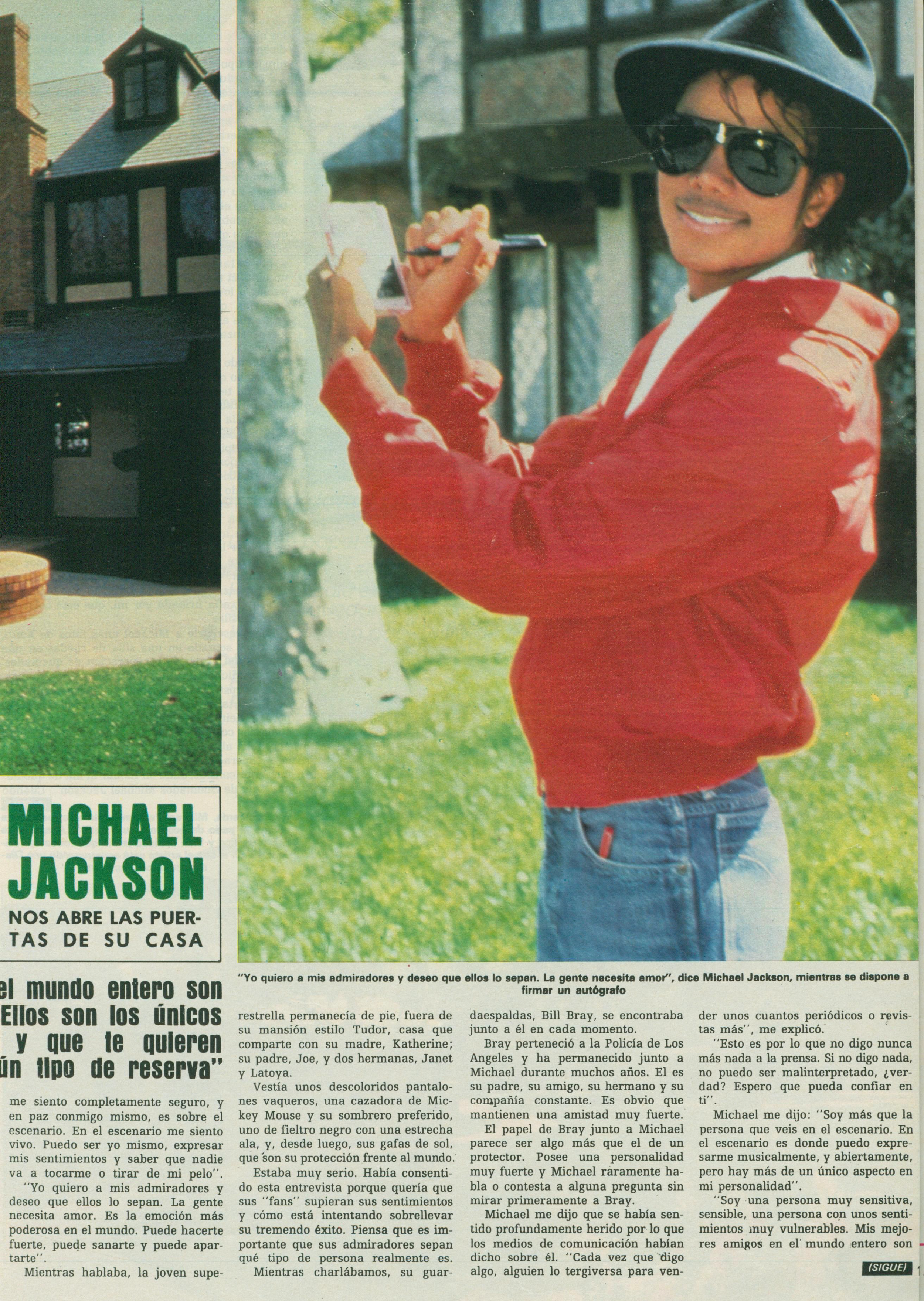 Michael Jackson en su entrevista con ¡HOLA! en 1984 en su mansión en California