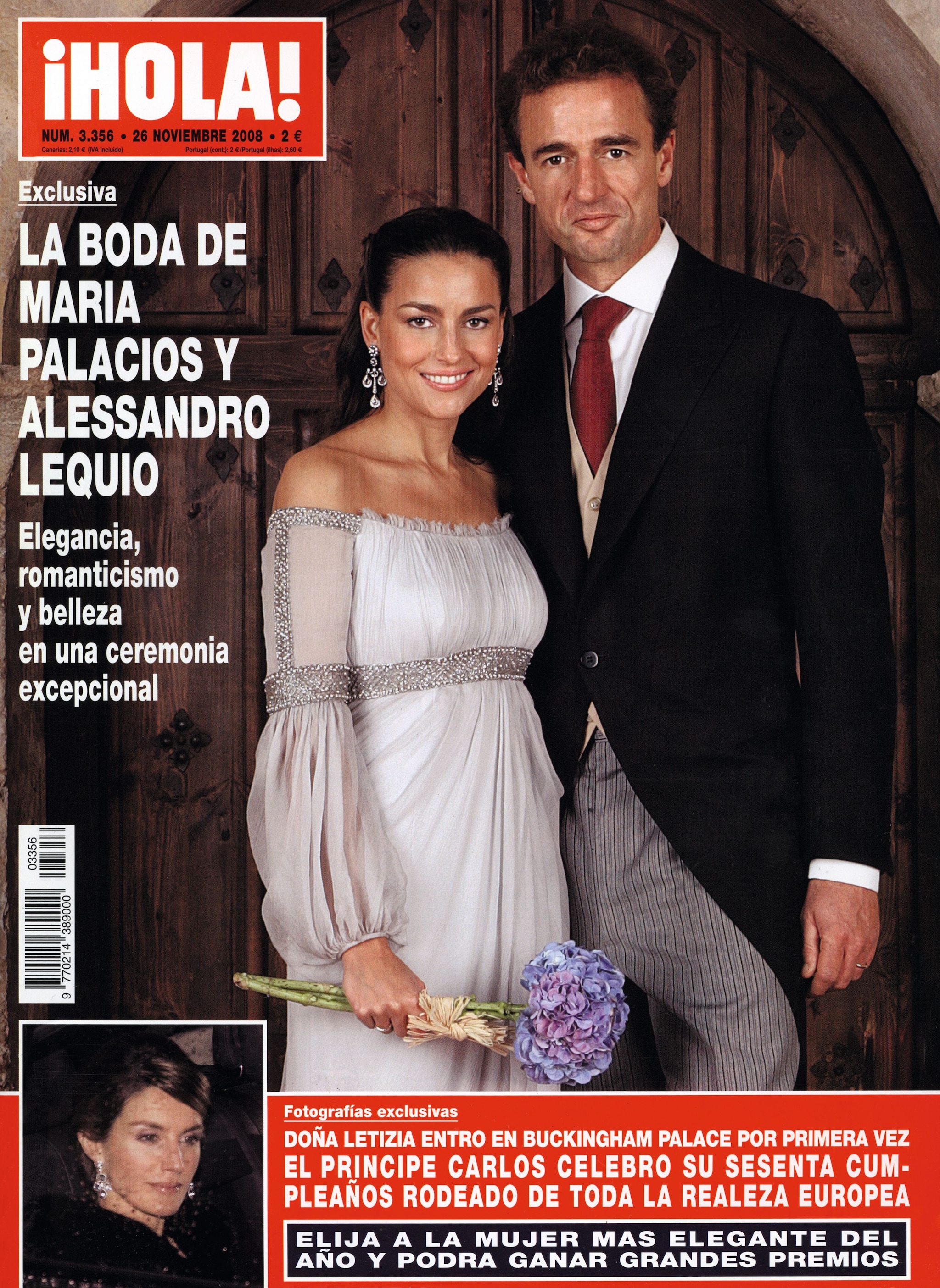 Portada de la revista ¡HOLA! el día de la boda de María Palacios y Alessandro Lequio