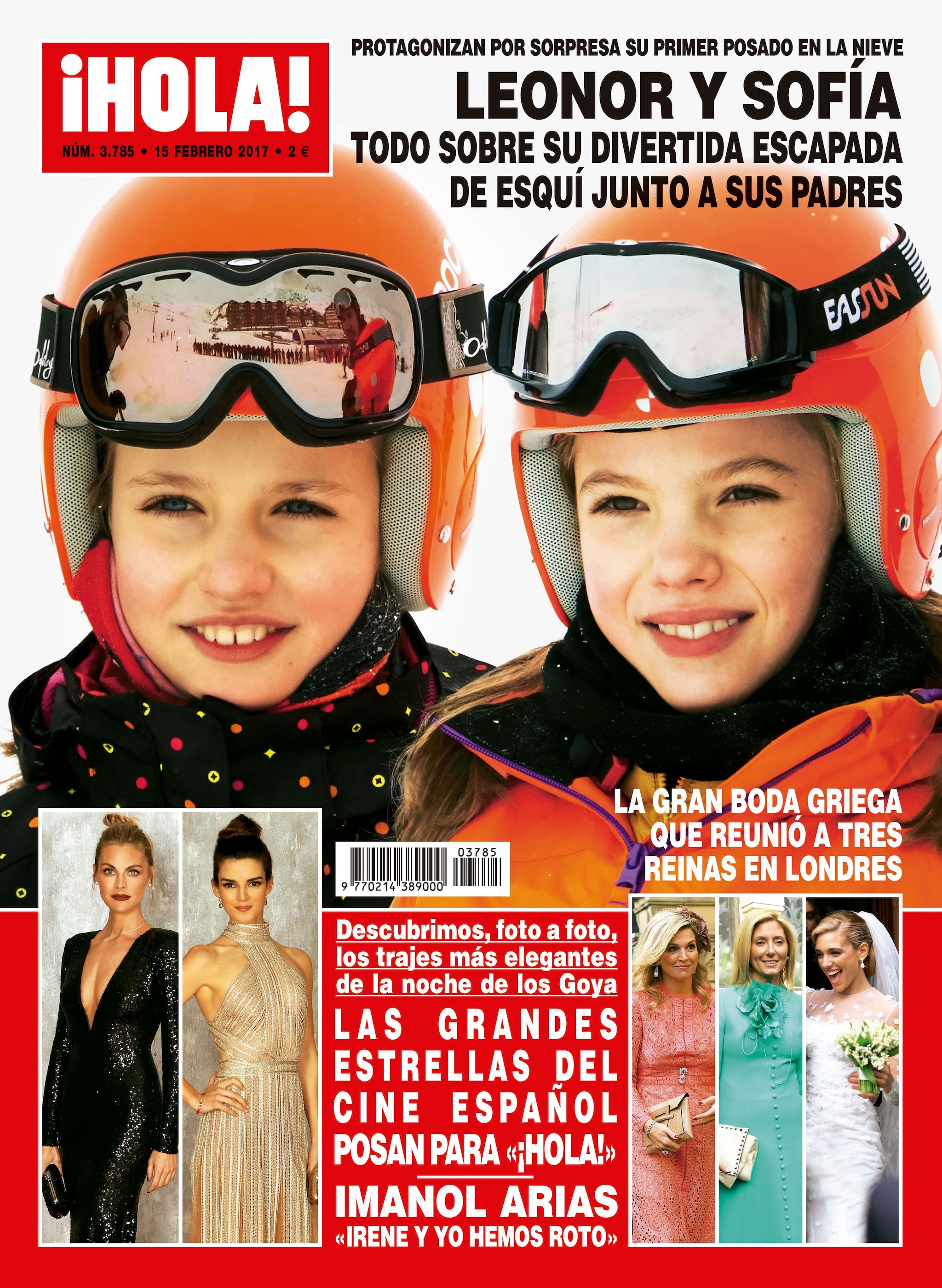 La princesa Leonor y la infanta Sofía juntas en la nieve