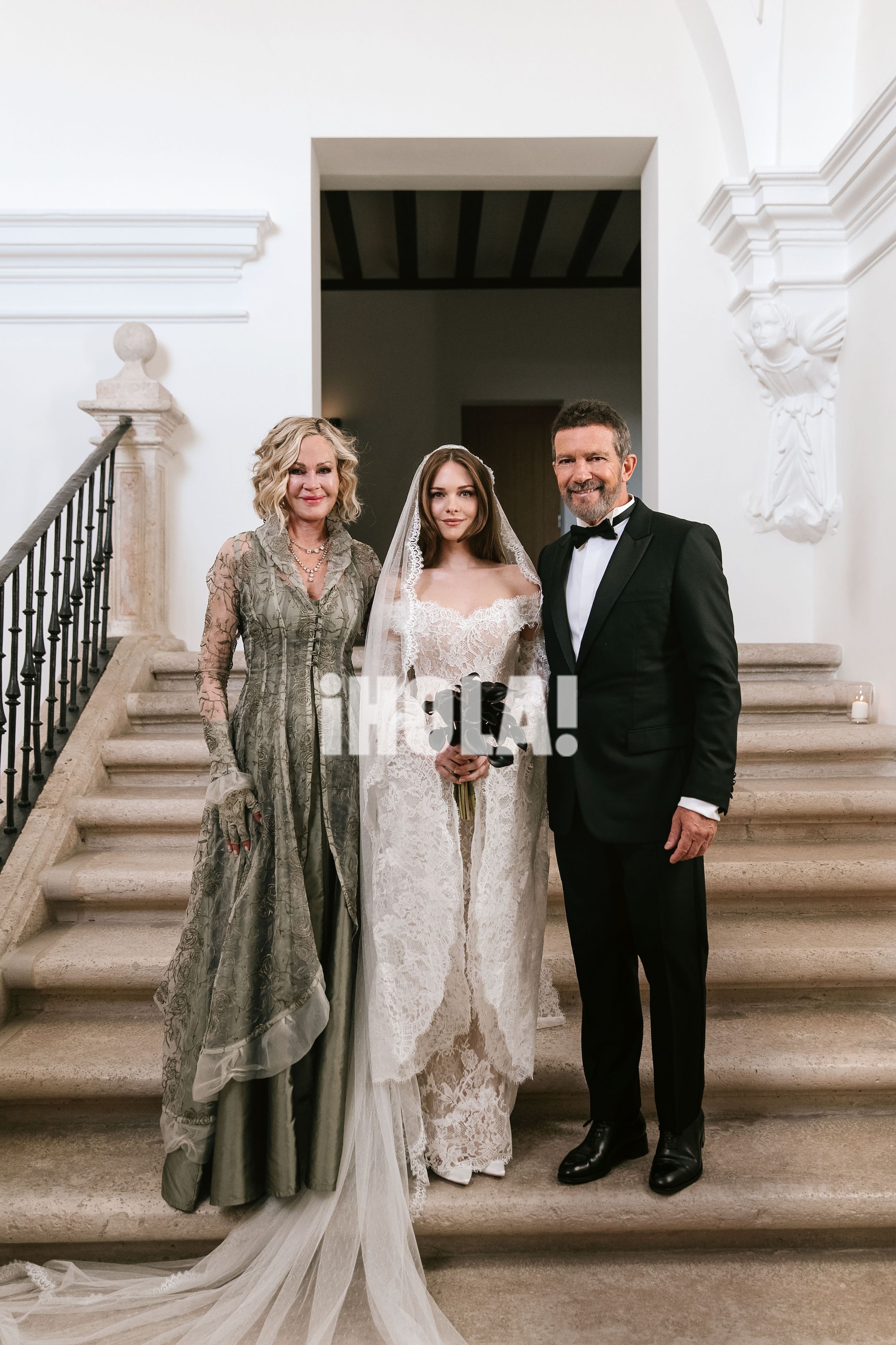 Stella Banderas con Melanie y Antonio