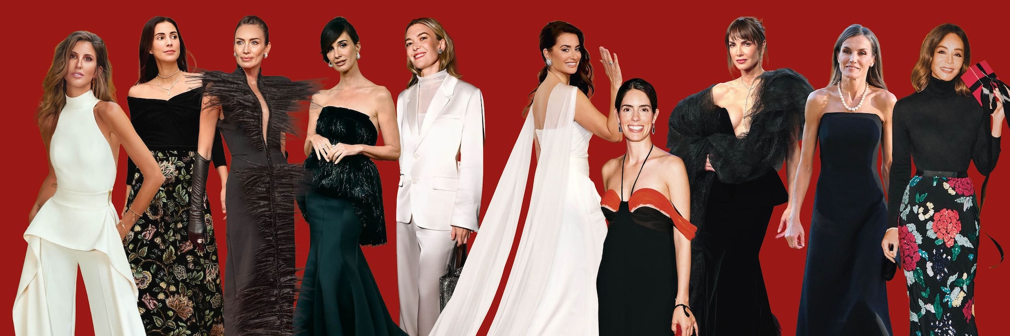 Inés Domecq, Sassa de Osma, Nieves Álvarez, Paz Vega, Marta Ortega, Penélope Cruz, Sofía Palazuelo, Eugenia Silva, la reina Letizia e Isabel Preysler