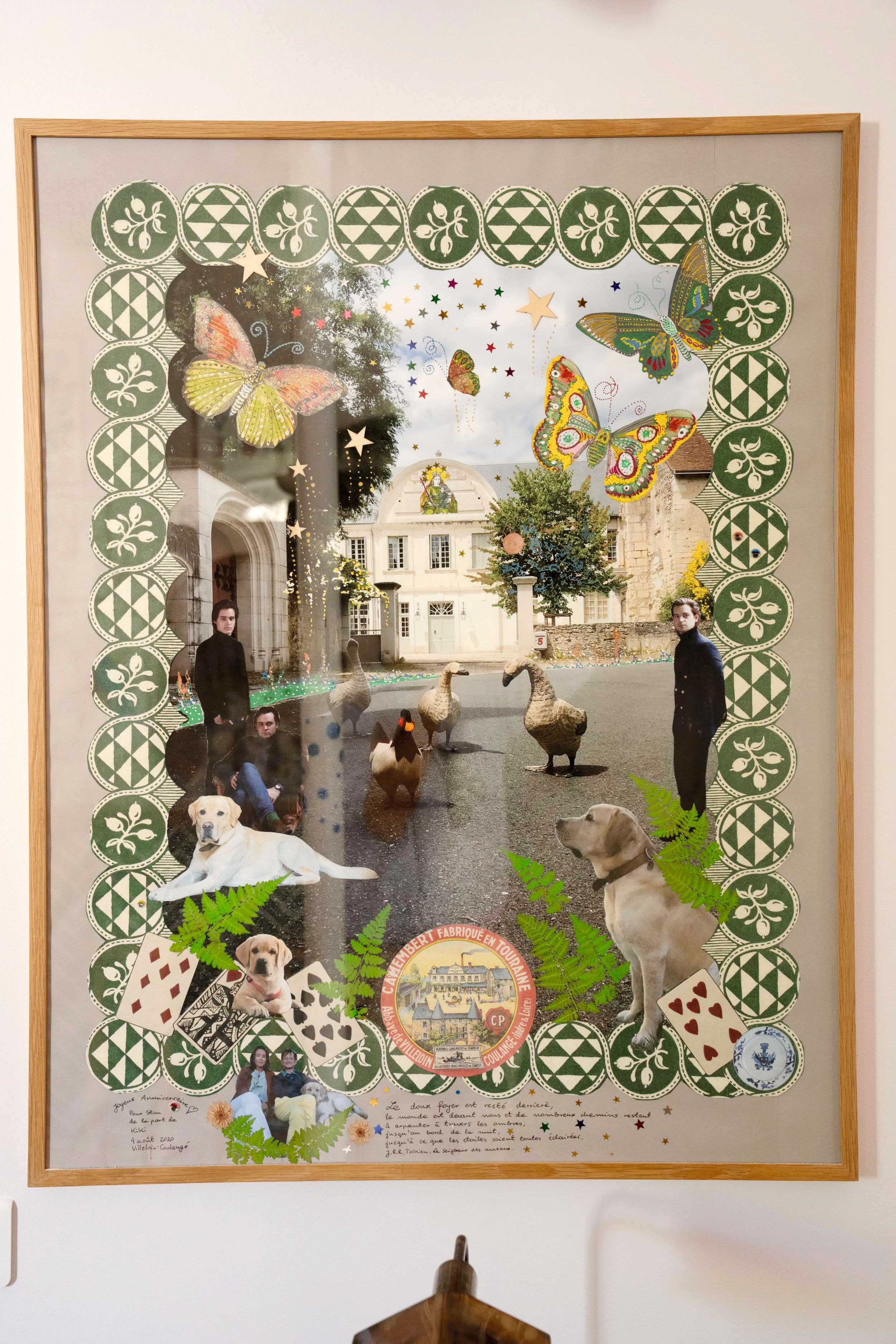 Detalles de unos de los collages de Krystyna Dwernicka 