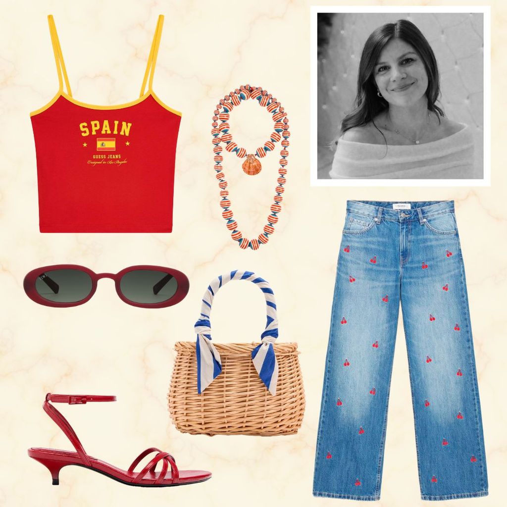 Look con camiseta de España para el Mundial