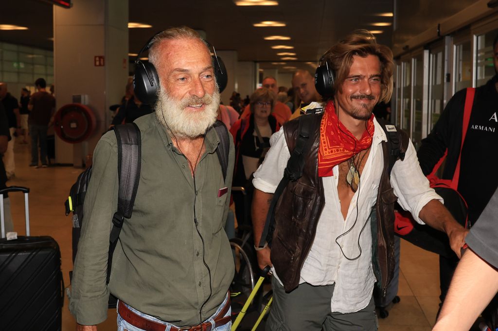 José Manuel Soto y Alvar Segué en su llegada desde 'Supervivientes' a Madrid