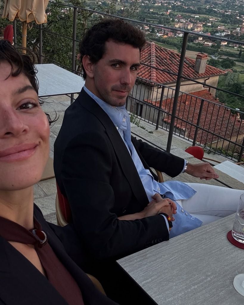 Marta Ortiz con su novio