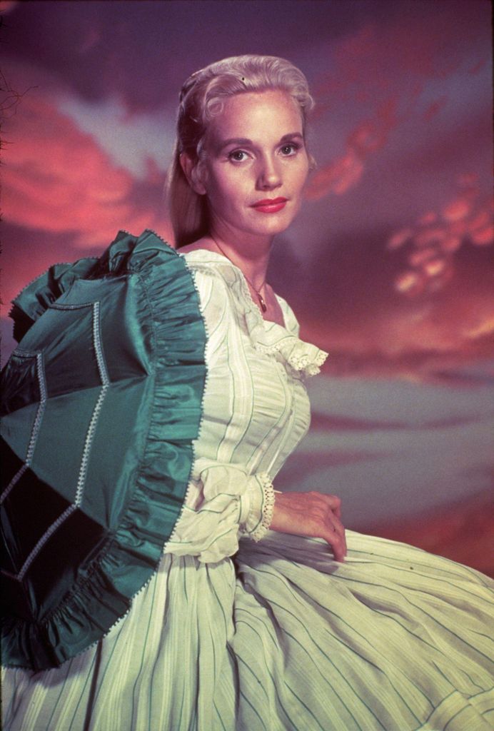 Eva Marie Saint durante el rodaje de 'El árbol de la vida' (Raintree County), película de 1957