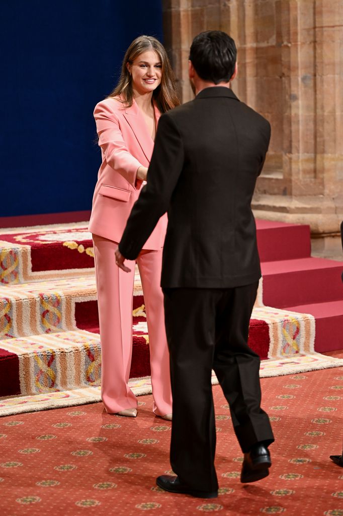 La princesa Leonor recibió a Messi en una audiencia en el Hotel Reconquista.