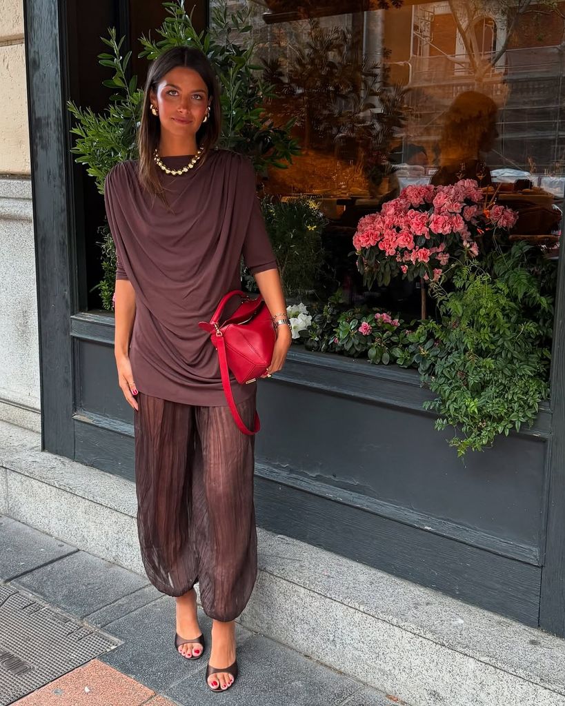 María Martin de Pozuelo con total look de Massimo Dutti