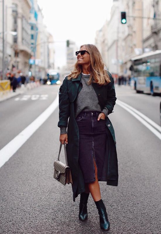 falda denim