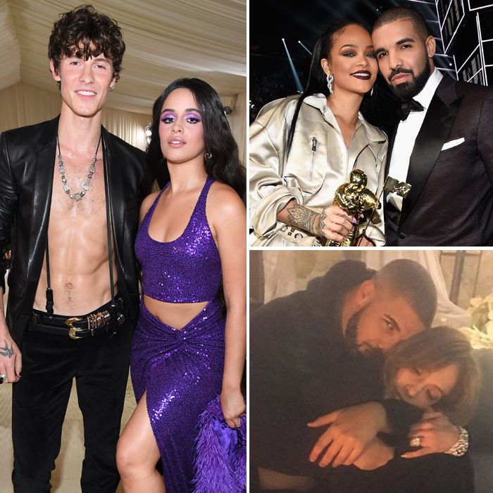 Camila Cabello y Drake con sus exparejas