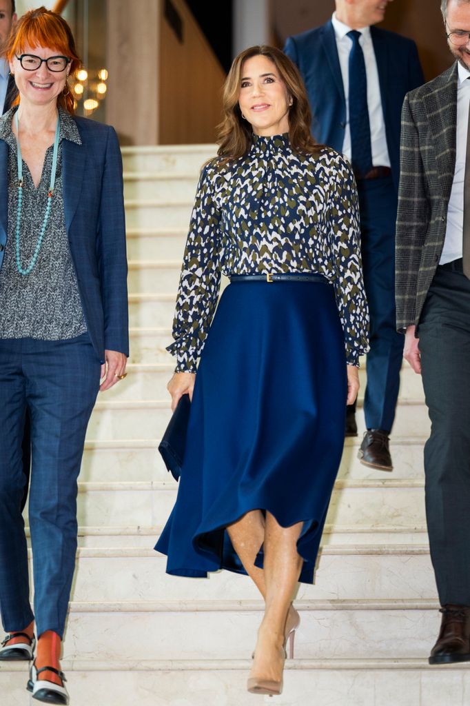 La reina Mary de Dinamarca en Copenhague, para la conferencia Independent Research Fund Denmark, 2025.