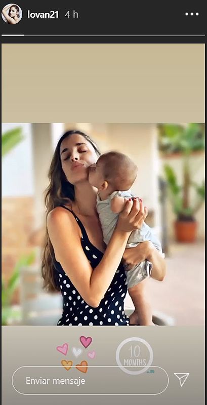 Lorena van Heerde con su bebé