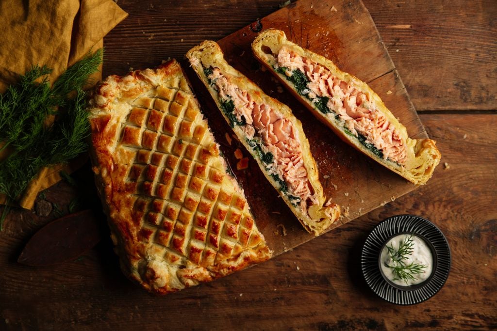 Wellington de salmón. 