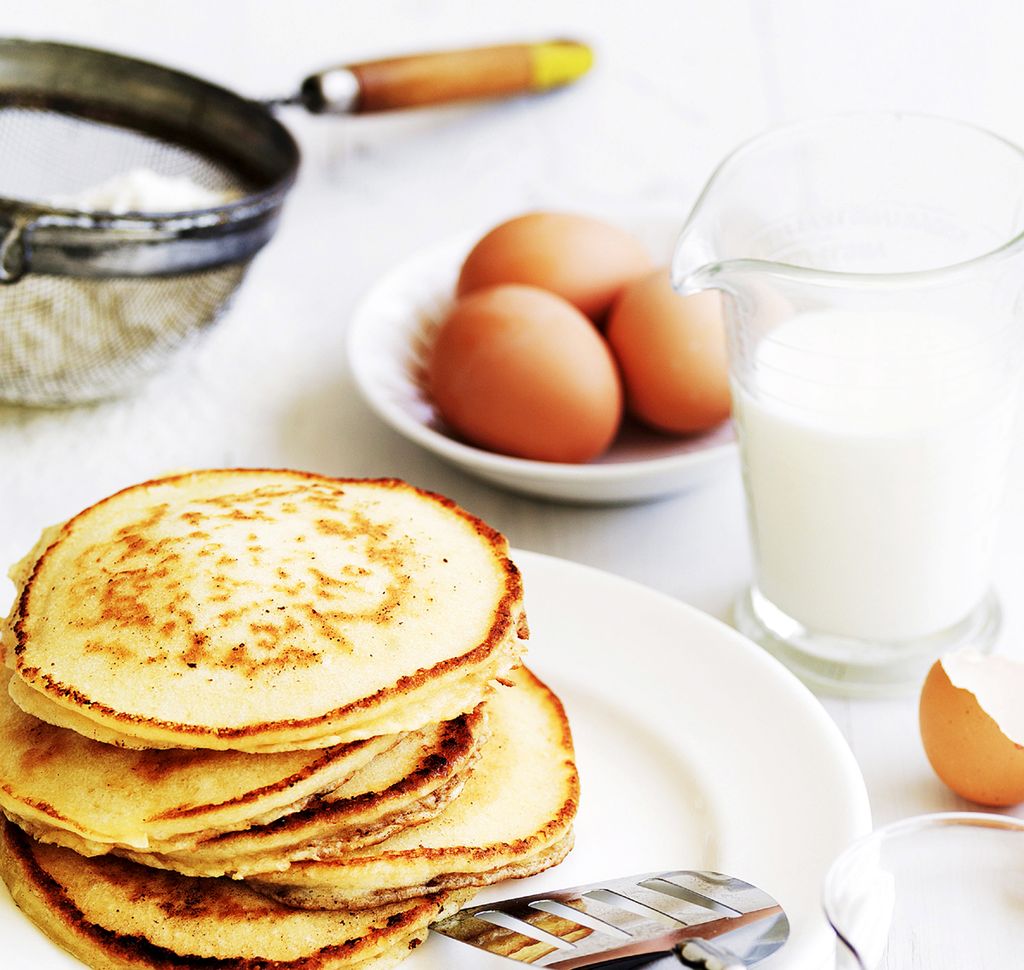 A diferencia de los crepes, las tortitas llevan levadura, por lo que son más gruesas.