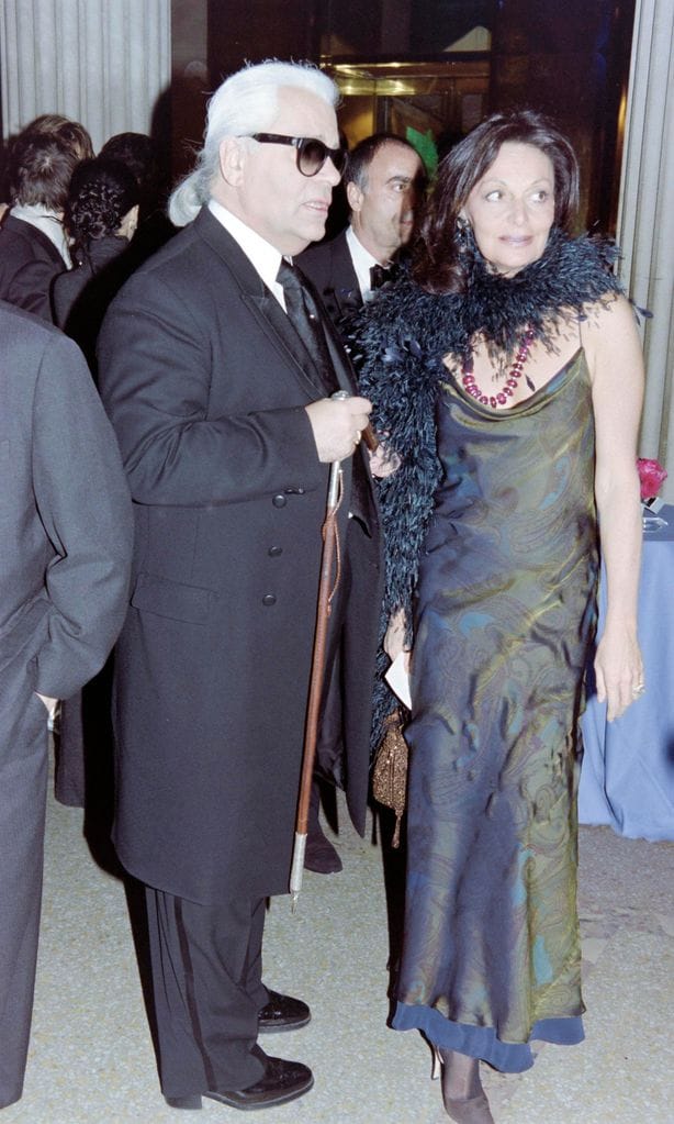 karl lagerfeld y diane von furstenberg