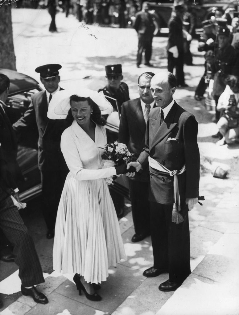 Rita Hayworth y el príncipe Ali Khan el día de su boda