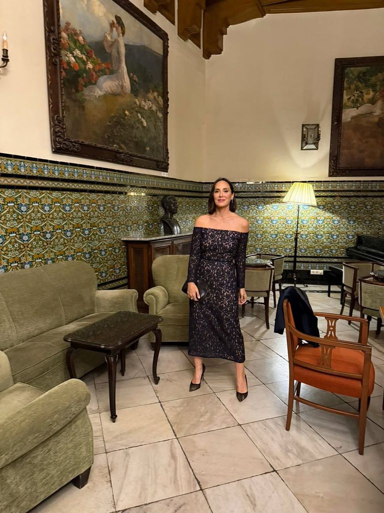 Tamara Falcó en la boda de María Luisa Arróspide y Hugo Hernández-Mancha en Córdoba. 