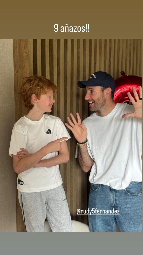 Rudy Fernández felicita a su hijo Alan por sus 9 años