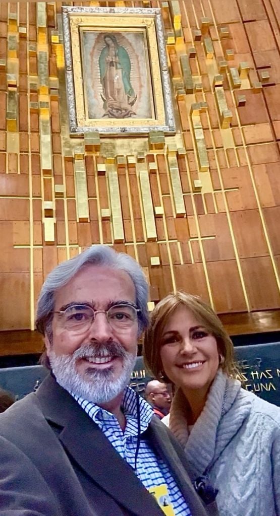 La pareja visitó la Basílica por una razón muy especial.