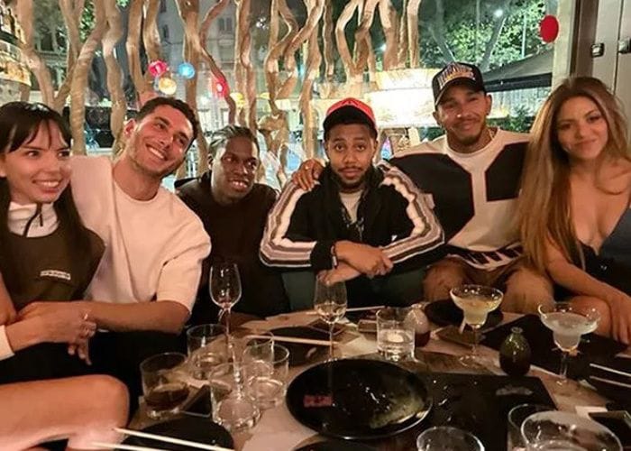 Shakira y Hamilton en Barcelona