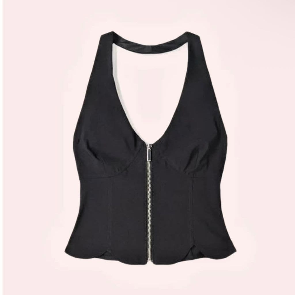 Top cremallera de Bershka