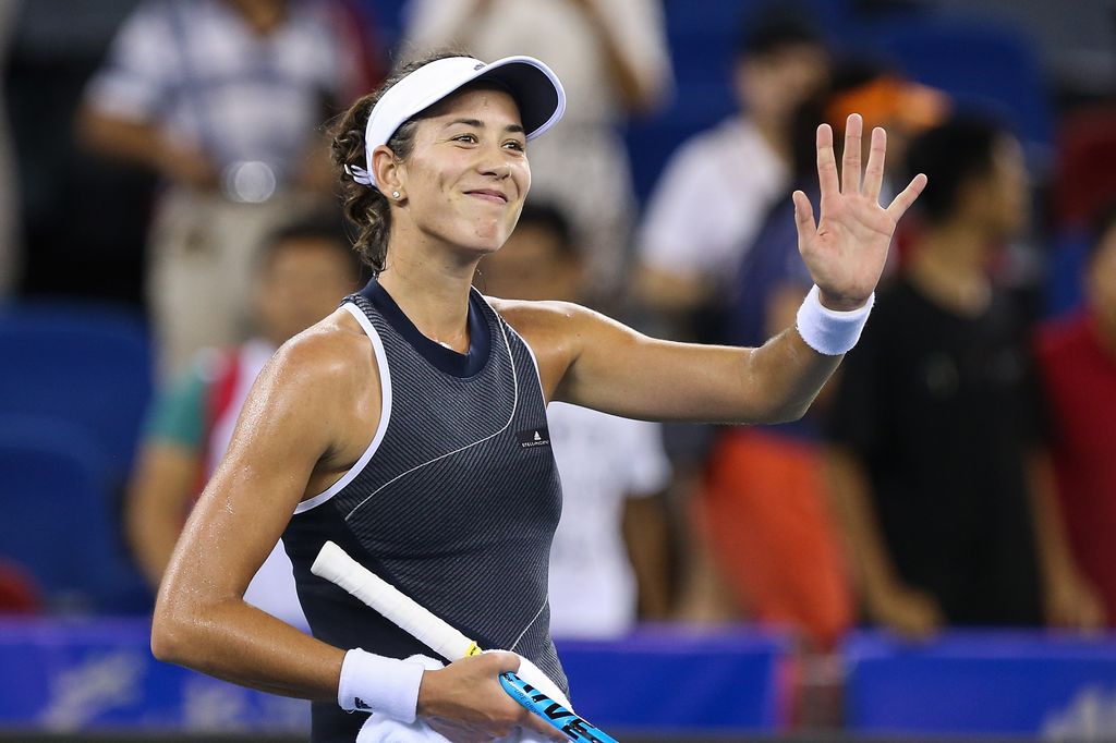 Garbine Muguruza en el campeonato de Wuhan, China