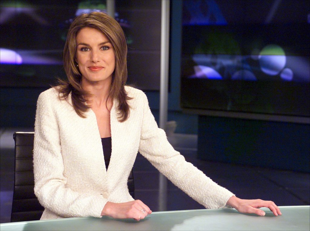 La reina Letizia cuando presentaba los Telediarios de TVE