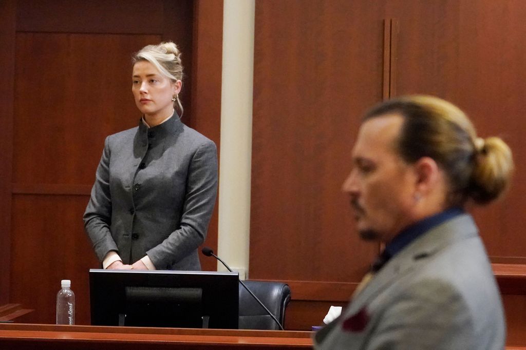 Amber and Johnny in the courtroom 2022