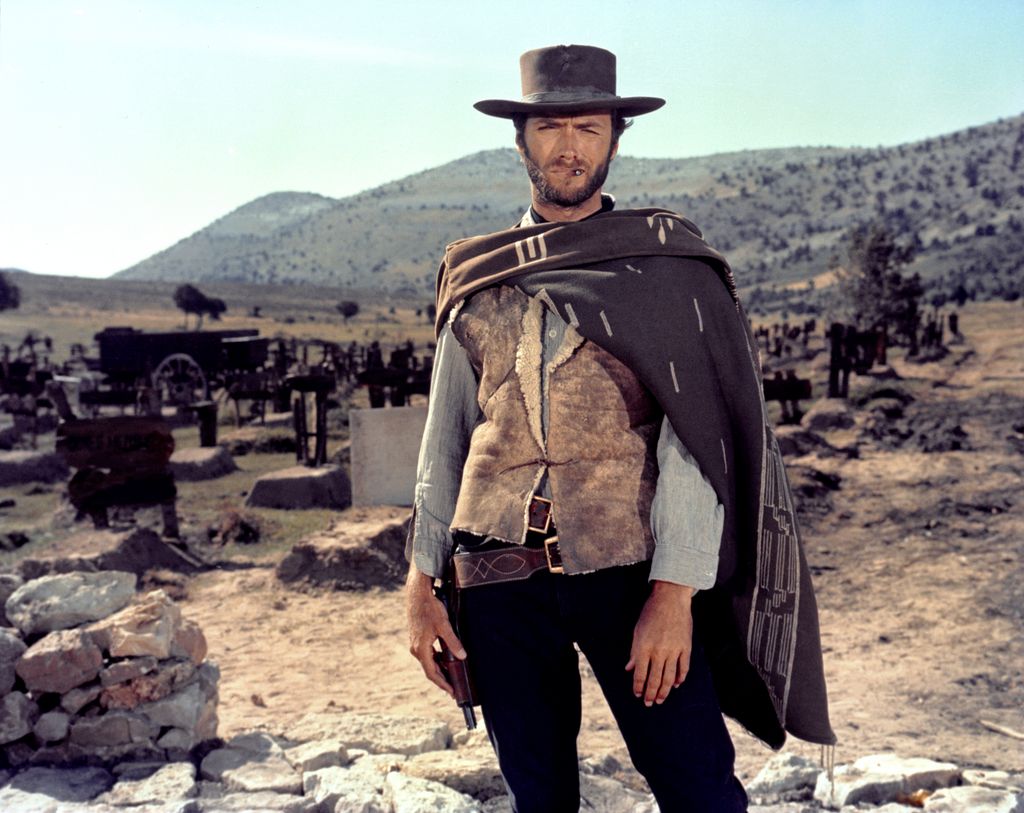 Clint Eastwood durante el rodaje de 'El bueno, el feo y el malo', dirigida por Sergio Leone en 1966