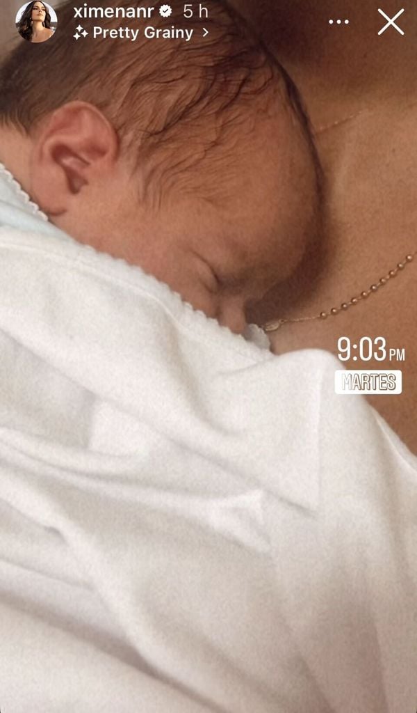 Santi, bebé de Ximena Navarrete