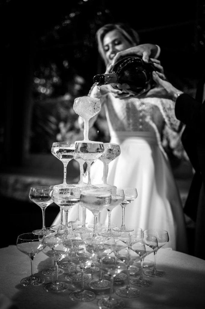 Momento del brindis nupcial