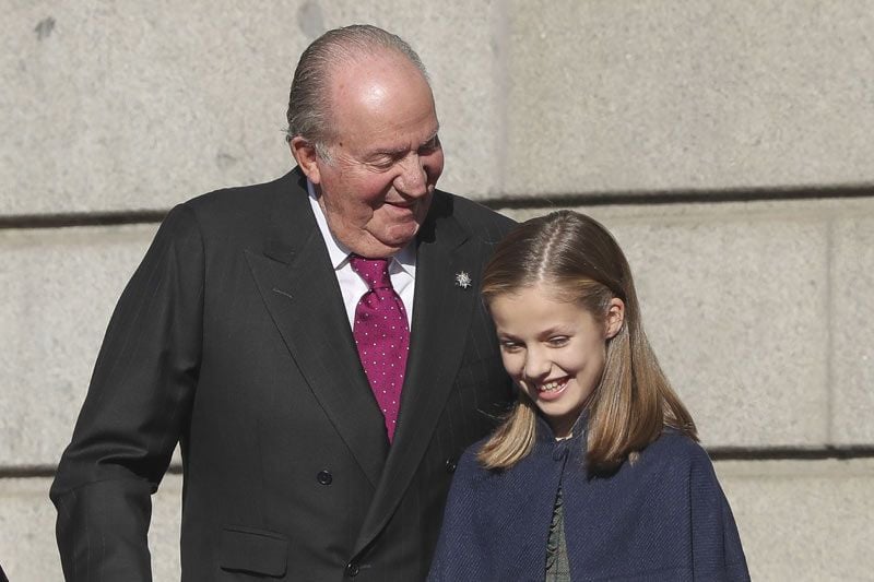 Rey Juan Carlos y princesa Leonor