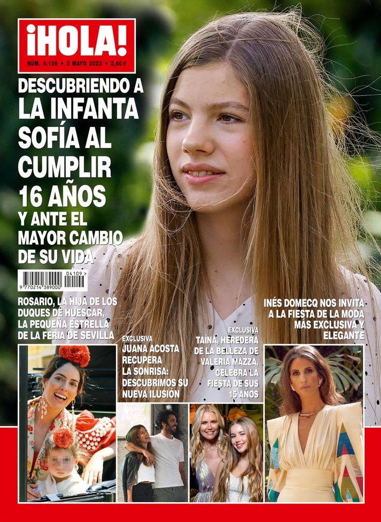 La infanta Sofía al cumplir 16 años en la portada de ¡HOLA!