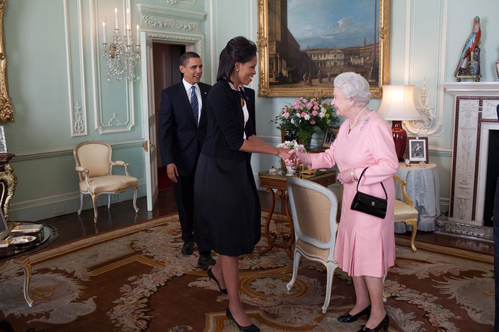 La reina Isabel II junto a Michelle Obama