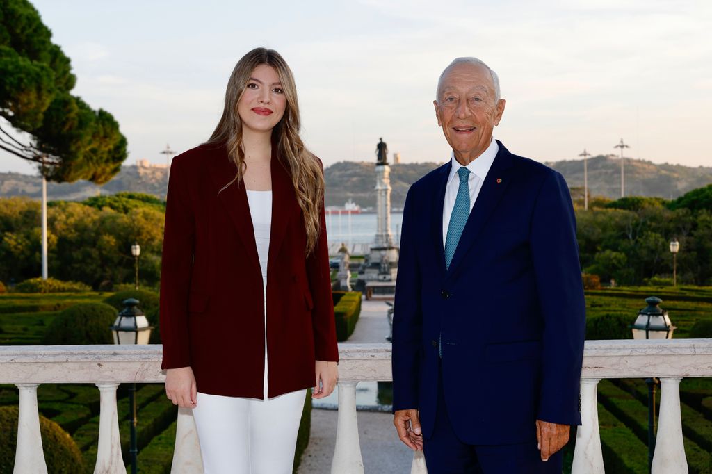 Sofia de Borbon y Marcelo Rebelo de Sousa en su encuentro el pasado mes de octubre