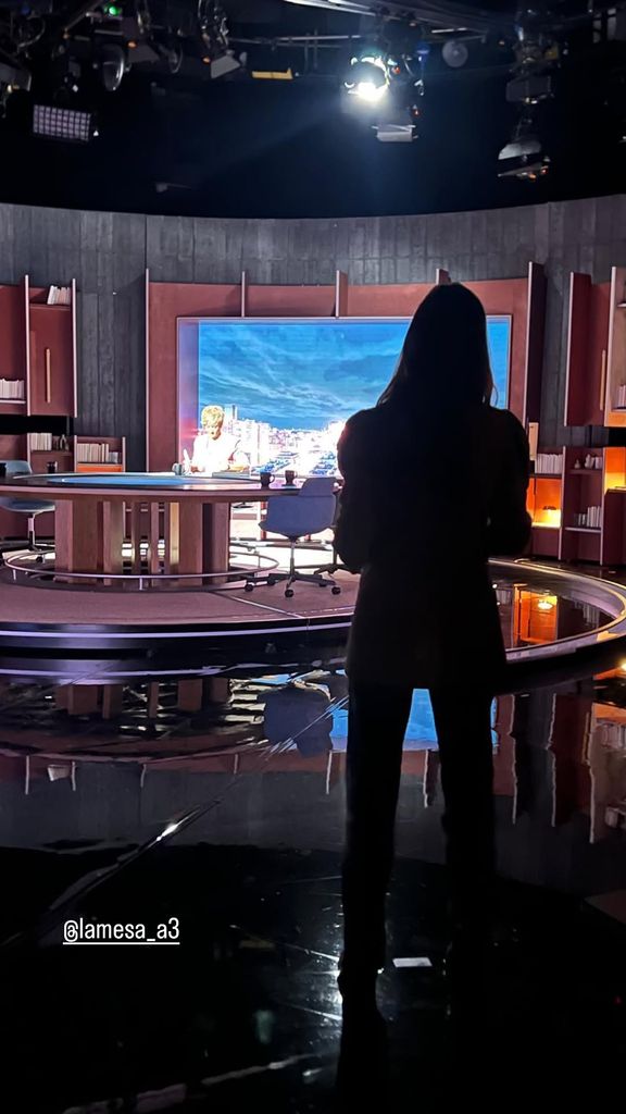 Sara Carbonero en el plató de La Mesa, de Antena 3