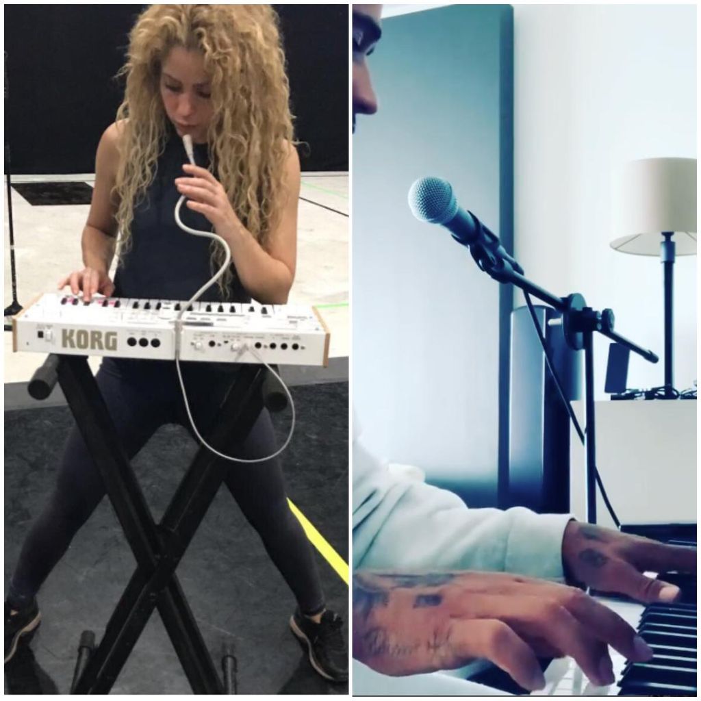 shakira y lewis hamilton piano