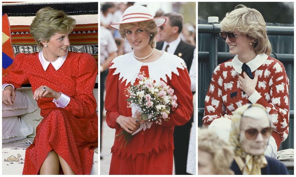 lady di usaba a menudo la combinaci n del blanco y el rojo