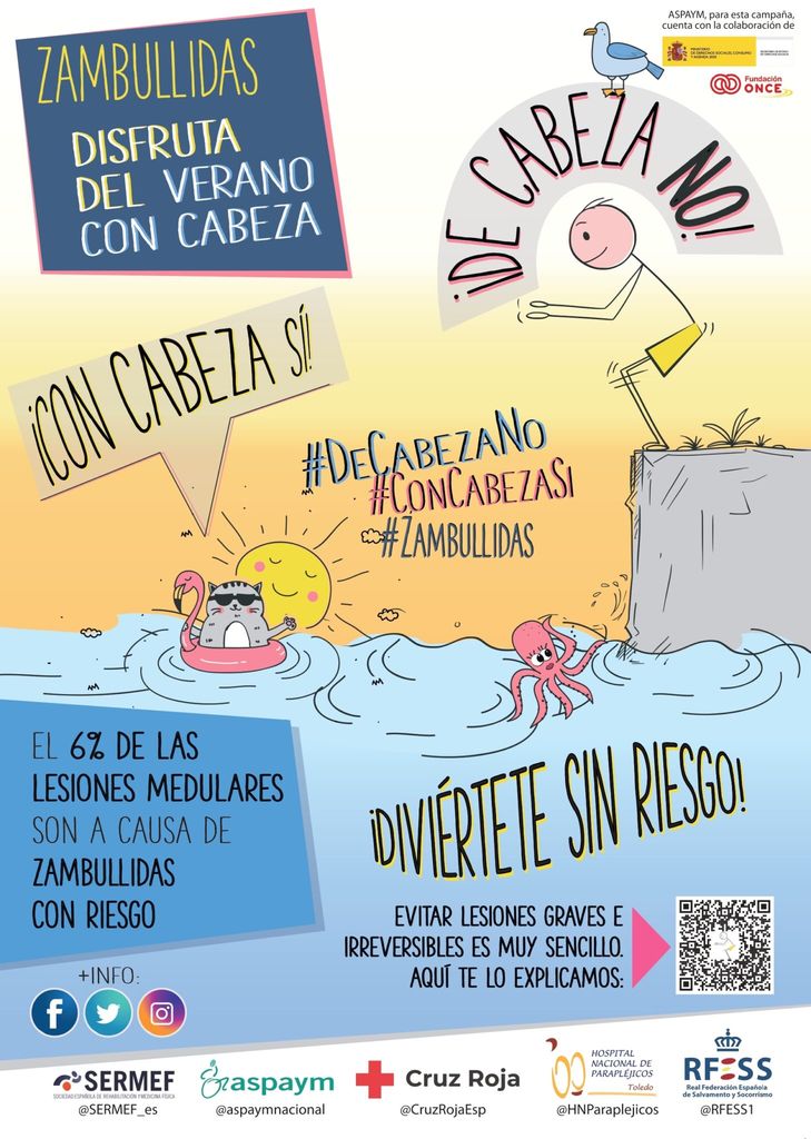 Cartel Campaña De cabeza no, con cabeza sí