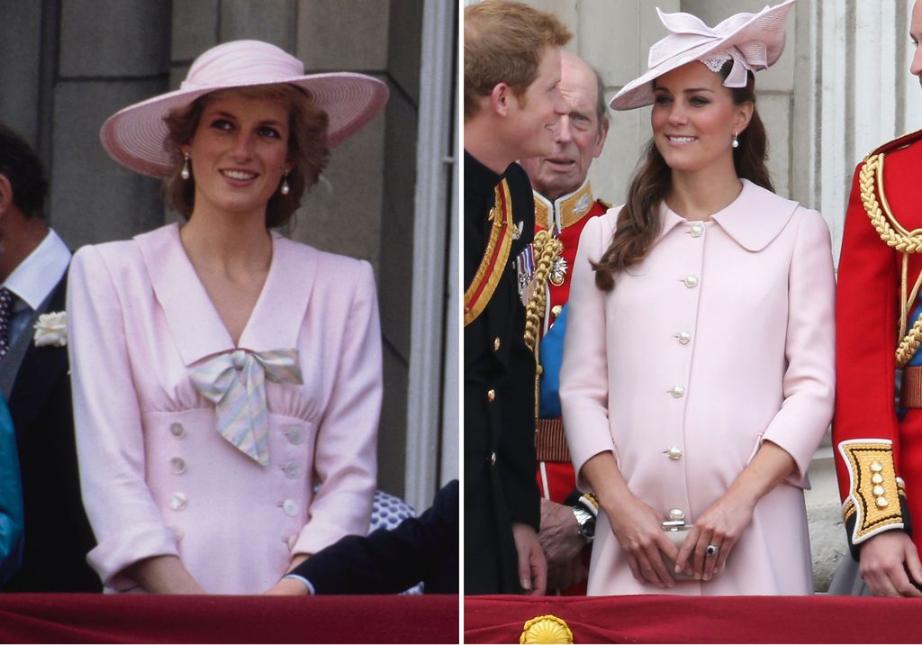 Lady Di y Kate Middleton en Trooping the Colour