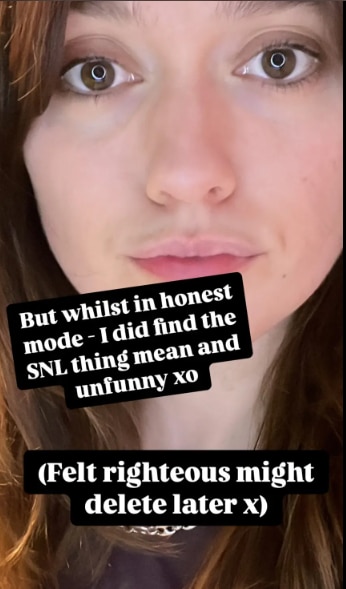 Aimee Lou Wood responde a las críticas en sus historias de Instagram