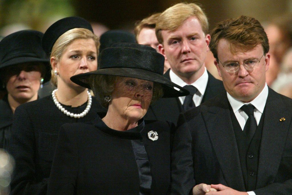 La Familia Real de Holanda en el funeral del príncipe Claus