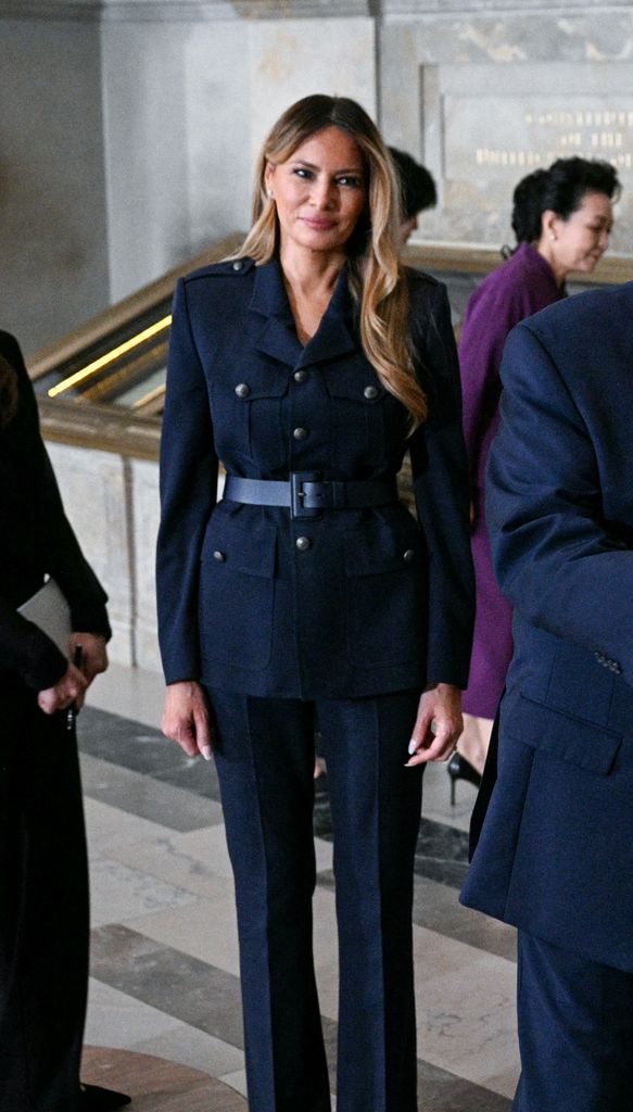Melania Trump recibe junto al presidente Donald Trump al presidente de China Xi Jinping y su mujer, 2026.