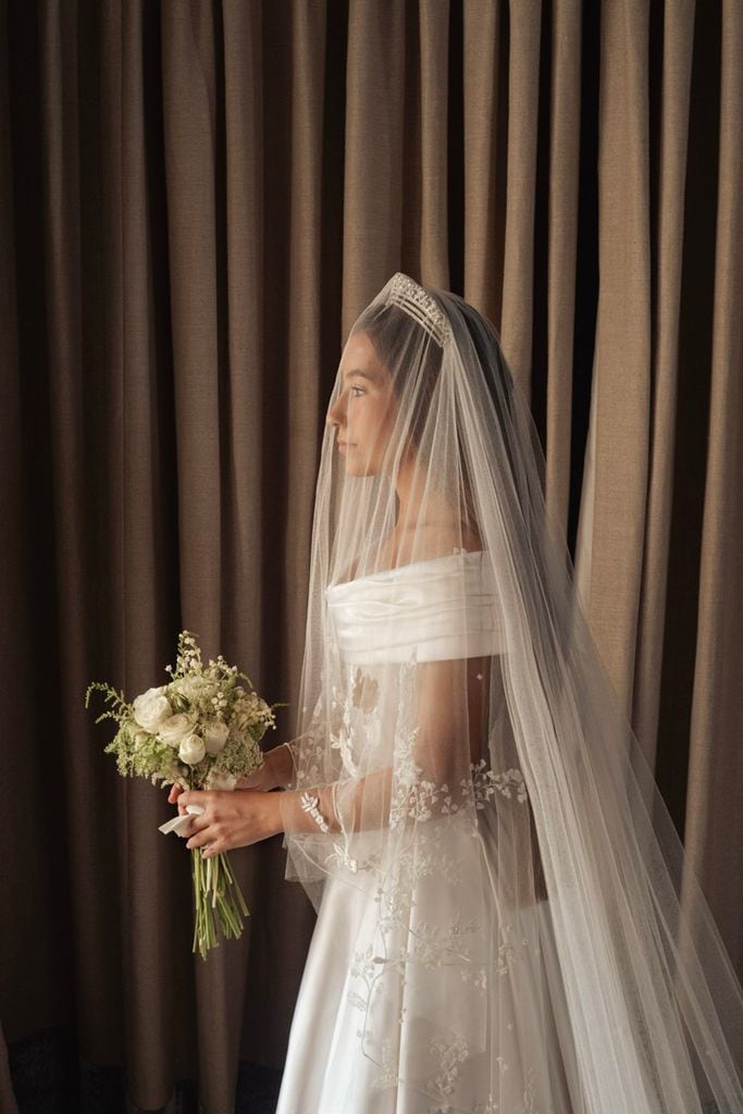 Ramo de novia blanco y verde