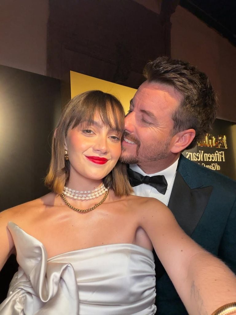 Juan Diego Covarrubias con su actual mujer, Renata de Cova