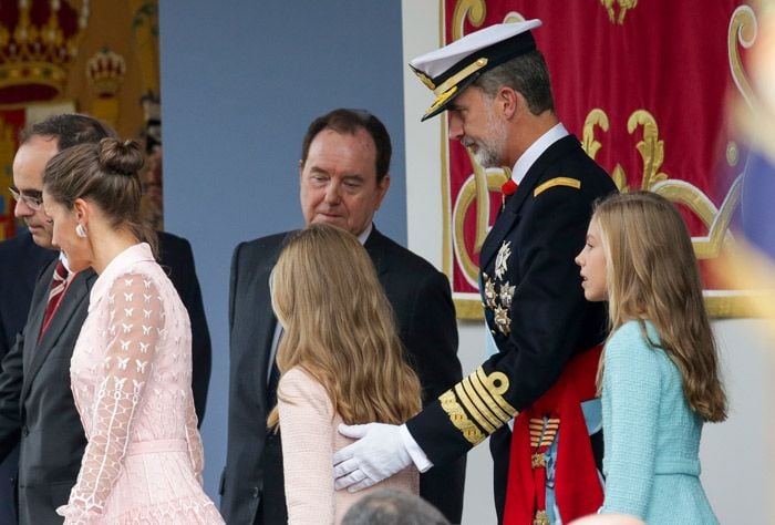 Los reyes Felipe y Letizia con Jaime Alfonsín