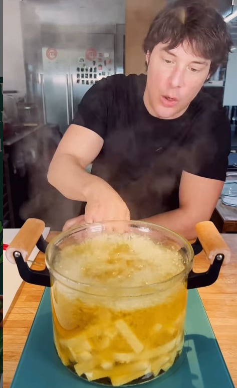 El cocinero recomienda usar las variedades Agria o Kennebec para hacer patatas fritas.