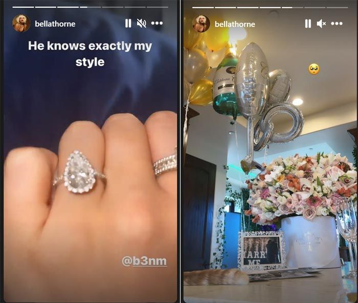 Bella Thorne y Bejamin Mascolo se comprometen