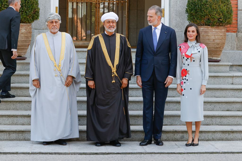 Dos imágenes del almuerzo oficial en el Palacio de la Zarzuela