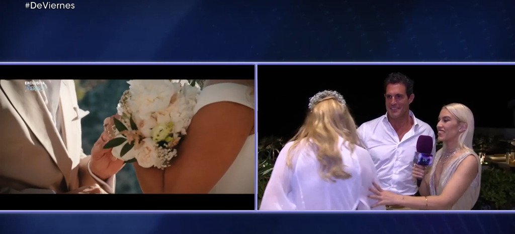 Los novios intercambian las alianzas